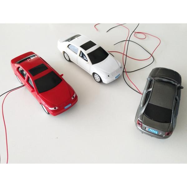 1:50 scale ABS plastic  model painted  light car with LED for HO scale model train layout