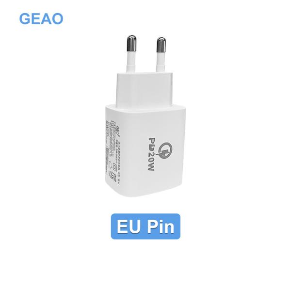 White 2.22A 9V 20W Fast Charger GaN With Over Current Safety Protection