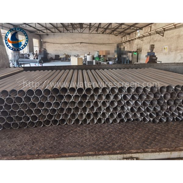 SS 316L Oil Sand Control Wire Wrapped Screen Pipe With 2.28*3.56mm V Shaped Wire Shape And Polished Surface
