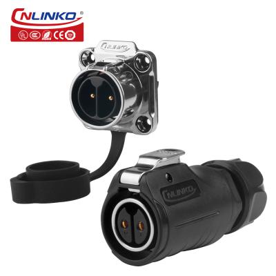 Cnlinko LP 20 2 Pin Plastic and Metal Aviation Connectors Wiring Screw Ip68 Waterproof Cable Connector