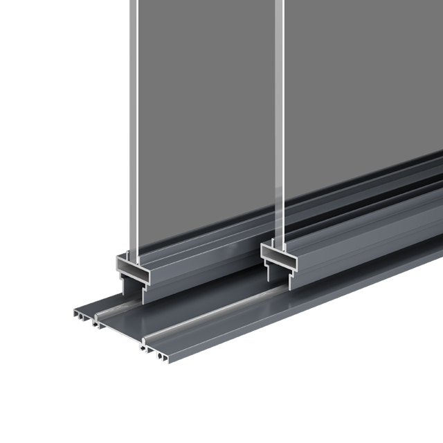 Decorating Internal Partition Sliding Doors 6063-T5 Silent Operation Single Glass