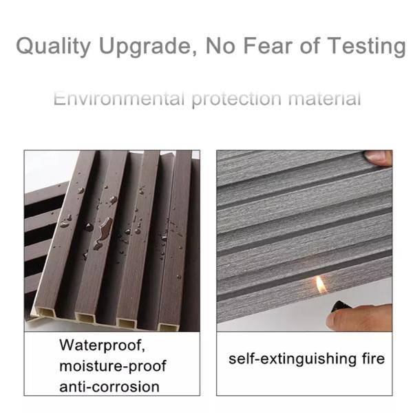 UV Protect Wooden Pattern Wpc Wall Panel Interior Decoration