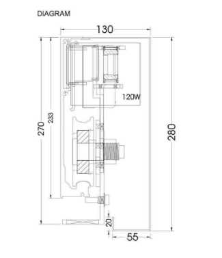 EC Heavy duty commercial automatic sliding glass door , starting speed 500mm/s