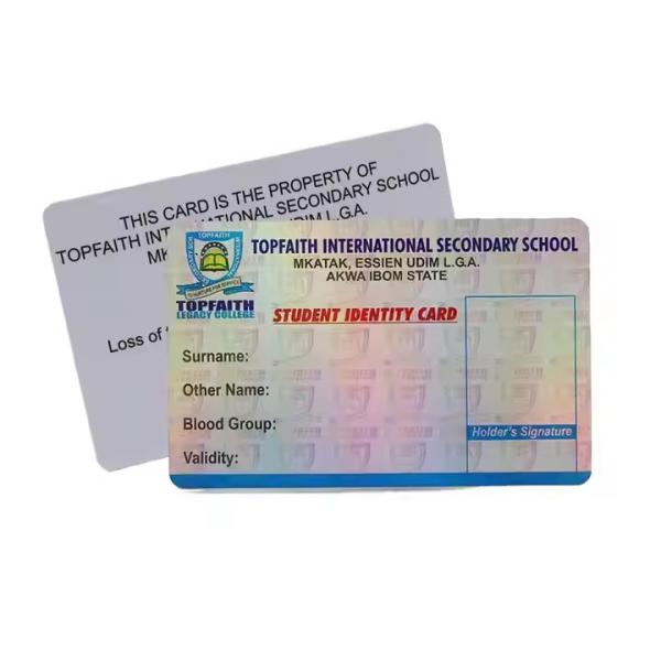 Customization PVC ID Card Plastic Identification Card Embossing / Foil Stamping