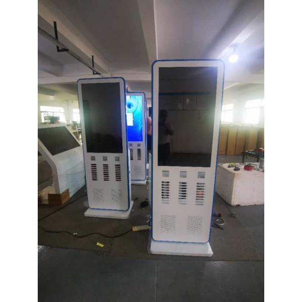 Станция большой LCD киоска слотов полимера 48 AAA Li арендная рекламирует экран MSDS