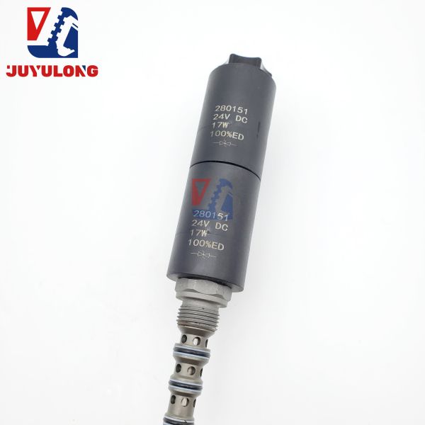 JUYULONG  pilot Safety Solenoid Valve 24VDC for  Wheel Excavator 210/240/290B Construction Machinery Parts