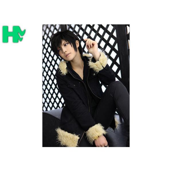 Tangle Free Blonde Men Hair Wig , Synthetic Human Hair Mens Wigs