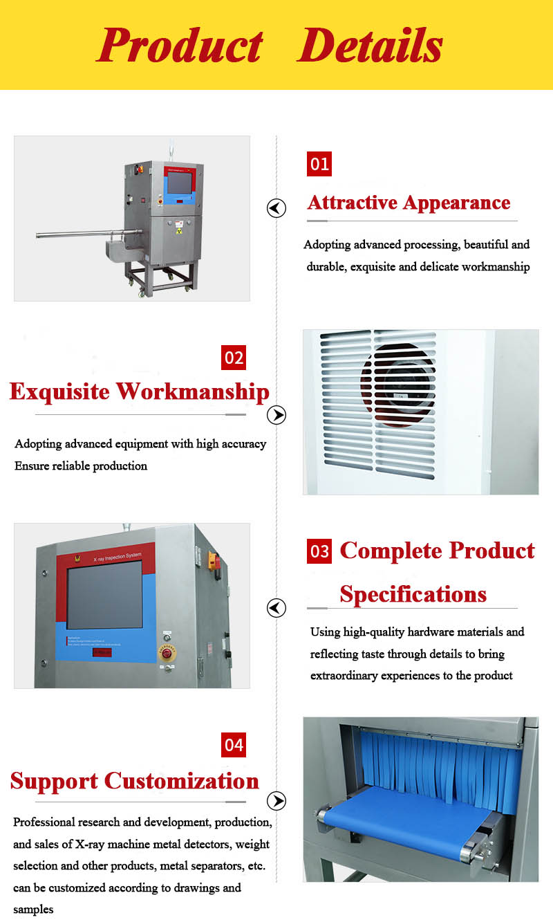 Food Industry X-Ray Inspection System X-Ray Food Inspection Machine for Foreign Body Detection with High-Resolution Imaging