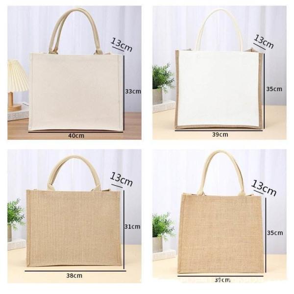 Bag Square Shape Laminated Waterproof Canvas Cotton Shopping Tote Beach Bag for Promotion