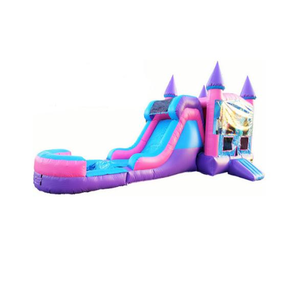 Princess Inflatable Bouncer Combo Jumping House With Slide Fire - Retardant