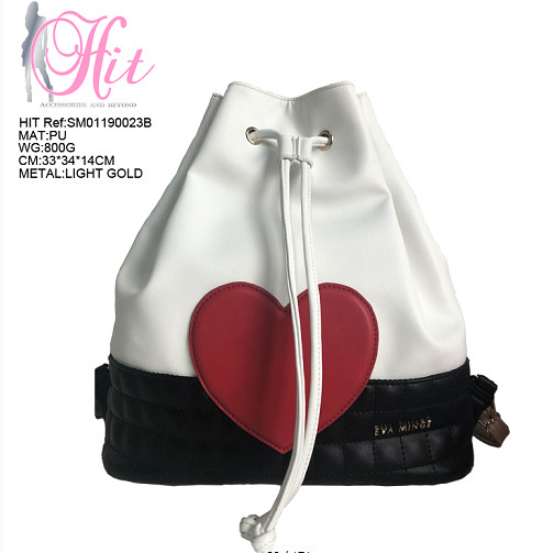 Elegant custom ladies faux PU leather bagpack women backpack