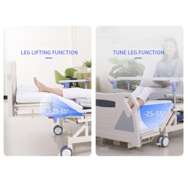 4 Castors Electric Hospital Bed With Turn Over Side Rails