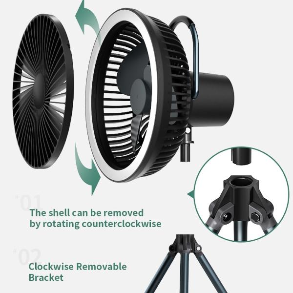HEBRONFAN смертная казнь через повешение треноги вентилятора 8 дюймов перезаряжаемые для располагаться лагерем шатра