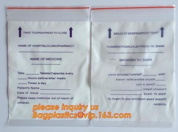 the zipper bag for medical use,zipper medical bags,medical trauma bag, Zipper Sealing Medical Packing Bag for Animal/ Me