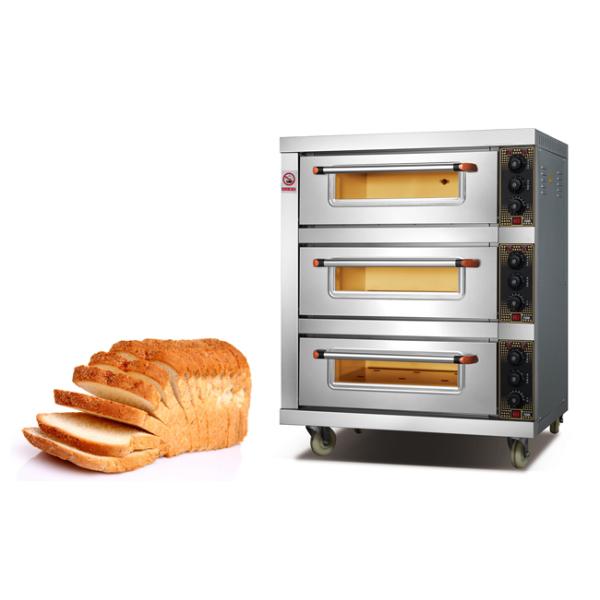 Commercial 3 Trays Glass Door 300°C Baking Bread Oven