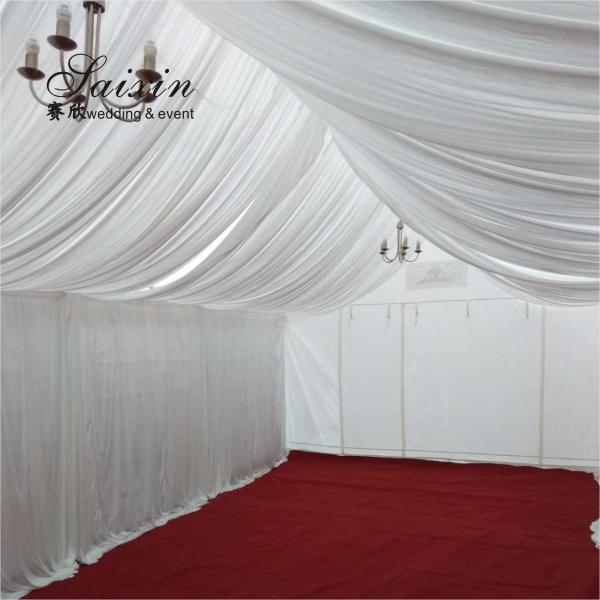 SX-387 Belle scène de mariage décoratif draperies blanches draperies suspendues