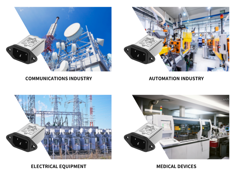 Серия DAI1 IEC Type Socket EMI однофазный фильтр мощности 1A 3A 6A 10A