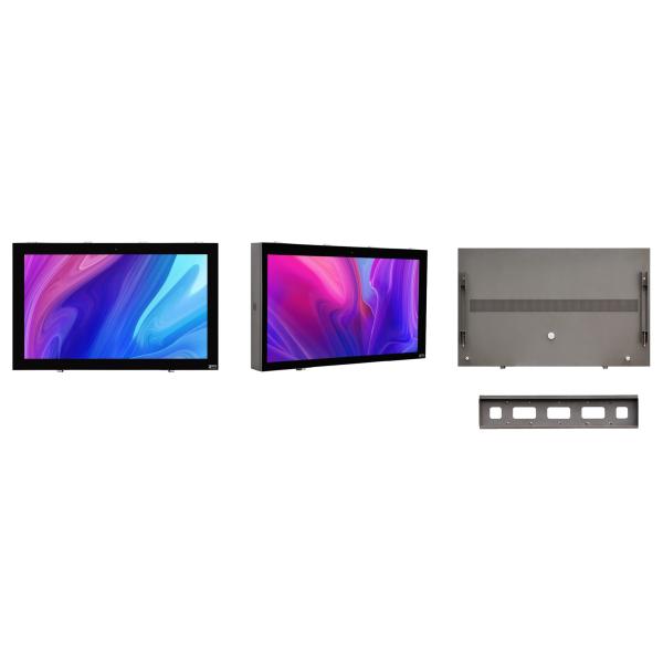 Ultra narrow Frame Outdoor Advertising Kiosk 55 Inch Quickly Dissipate Heat