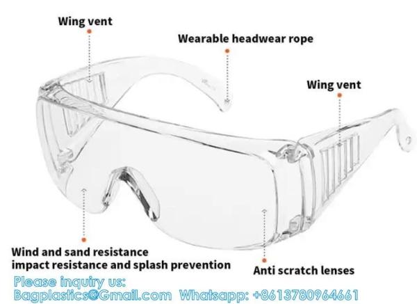 Custom Industrial Protection Lenses Prescription Goggles Ansi Z87.1 Fashion Anti Fog Dust Working Stylish Clear Safety
