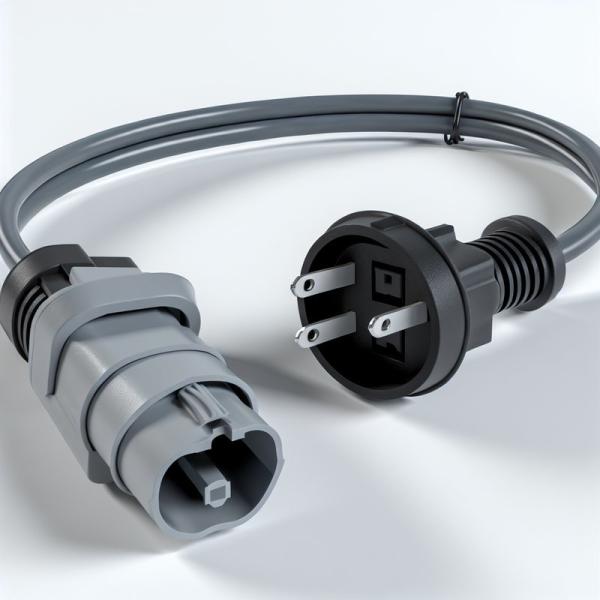 Ac Connector NEMA 1-15P To NEMA1-15R Prong Reel Extension Main Extender Power Cord