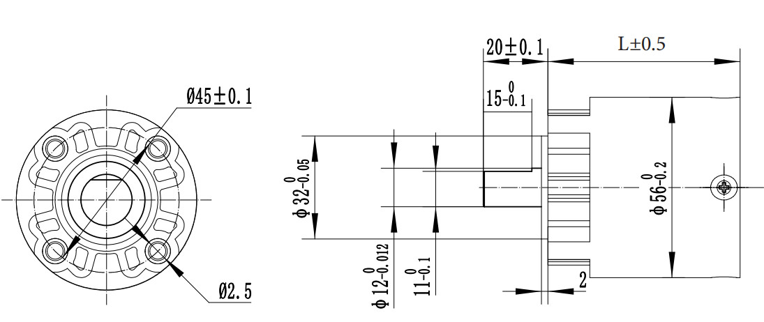 Зубы винтовой линии PG56A-EP-HT проектируя пластиковый планетарный Dia коробки передач 65mm редуктора