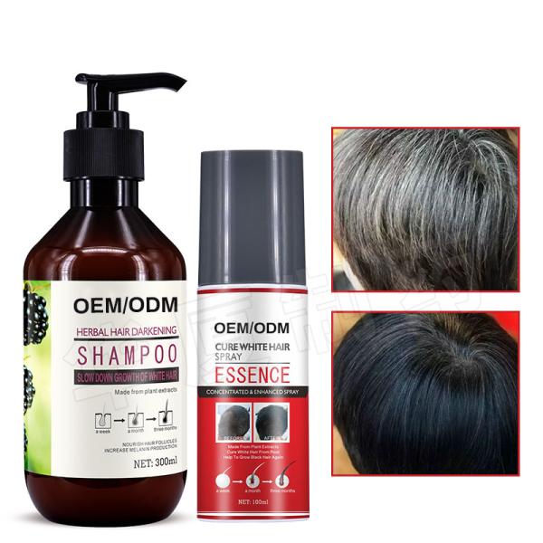 Medical Black Anti Grey Hair Shampoo For White Hair Treatment From Root 300ml