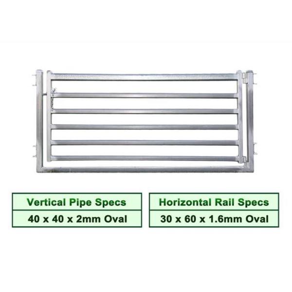 Pre Hot Dipped Galvanized Sheep Cattle Panels Livestock Fence Panels 5Rails With Oval Tube 30X60MM