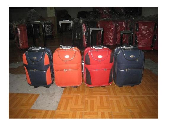 EVA Four Piece Carry On Luggage Set 8 Wheels With Silver Color Handle Support