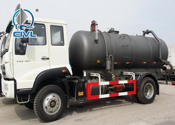 4X2 Sinotruk HOWO Sewage Suction Truck Cleaning Trucks with High Pressure Cleaning and Waste Water Suction Tank