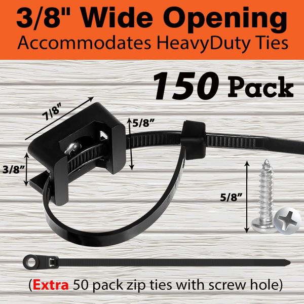 Magnetic Nylon Cable Tie Mounting Base Secure Adhesive Zip Tie Mounts