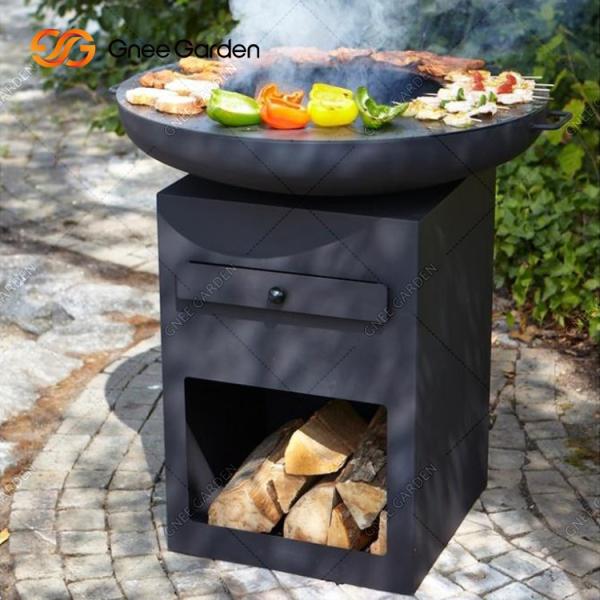 Corten Steel Charcoal Home Barbeque Grill Backyard Fireplace