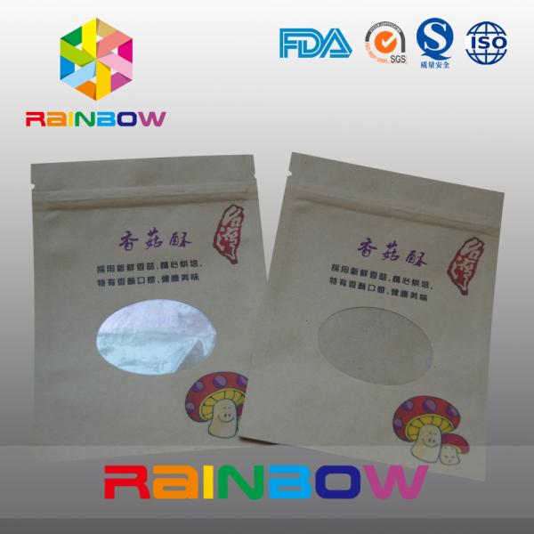 Прокатанная фольга подгоняла упаковывать бумажного мешка Kraft/мешка заедк стоит вверх с окном