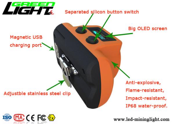 18000lux Cordless Mining Cap Lamps CREE ABS/PC Hard Body Material 1 Year Warranty
