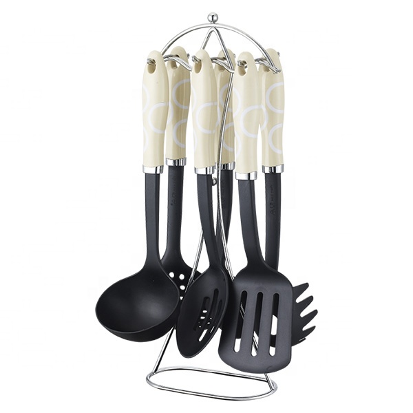 7-Piece Kitchenware Utensil Set with Dishwasher Safe and BPA Free Nylon Utensils