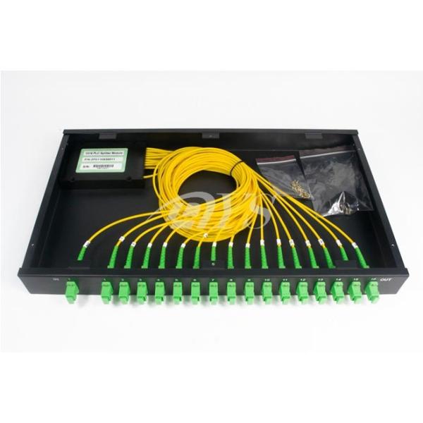 SC/APC 1*16 PLC Optical Fiber Splitter Rack Mount Box Low Excess Loss