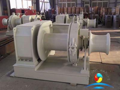Marine Mooring Motorized Winch , 10 Ton Electric Winch Driven By Electric Motor