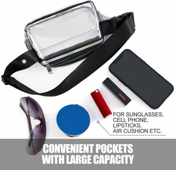Personalized Clear Purses Belly Fanny Pack See Through Waist Pouch Bag Transparent Women Fanny Pack Waist Bag