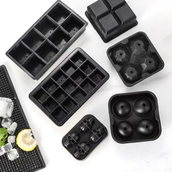 MHC Flexível Silicone Ice Cube Tray para personalização Tamanho de cartão Portavel Ice Ball Maker