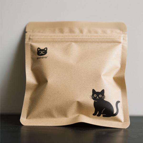 En gros papier kraft personnalisable sac fermeture à glissière en tissu fermé à nouveau emballage de qualité alimentaire pour les collations de café marron/blanc, certifié ISO, échantillons disponibles