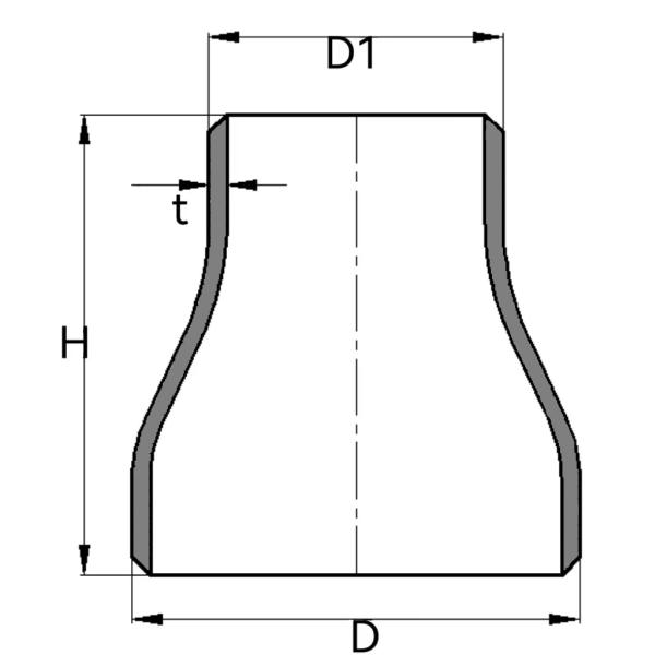 Carbon Steel ASTM A234 WPB ASME B16.9 Concentric Reducer Fitting BW Reducer for Chemical Industry