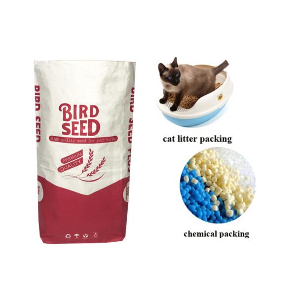 Бумажные мешки m Kraft большой емкости сложили 1-3 нагрузку слоев 20kg нося сумку