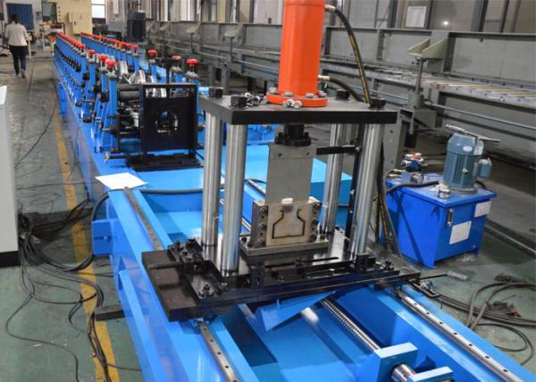 Gcr15 Steel Rack Upright Roll Forming Machine With Servo Following Cutting