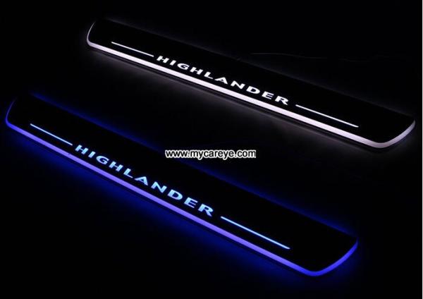 Toyota Highlander car door welcome lights LED Moving Door sill Scuff for sale