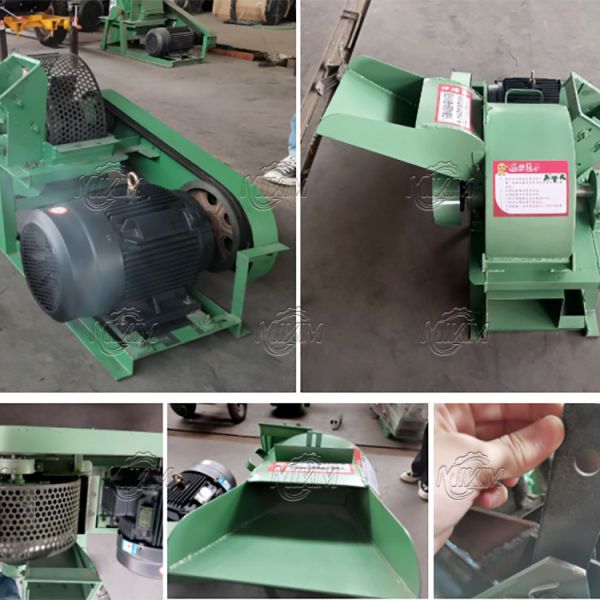 Multifunctional Wood Grinder Sawdust Machine with Diesel/Electric Motor & Gear High Capacity Waste Log Crusher Crusher Chipper & Shredder Sawdust Hammer Mill