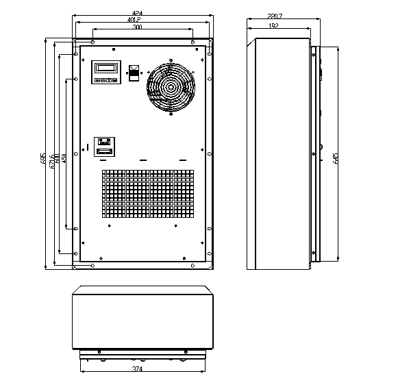 кондиционер шкафа 1000W DC48V на открытом воздухе, инвертор кондиционера переменной скорости