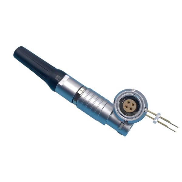 ODM EMC Shielding Self Locking Connector 4 Pin In Straight Plug