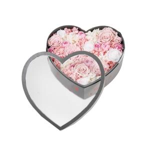 Настроенная розовая упаковка в форме сердца Прозрачная крышка для роскошных коробки для подарков на День матери