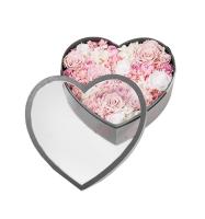 Emballage rose en forme de cœur transparent pour les boîtes cadeaux de fête des mères de luxe
