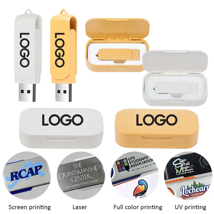 2.0 3.0 Custom LOGO Деревянный USB-накопитель 16GB 32GB 64GB 128GB