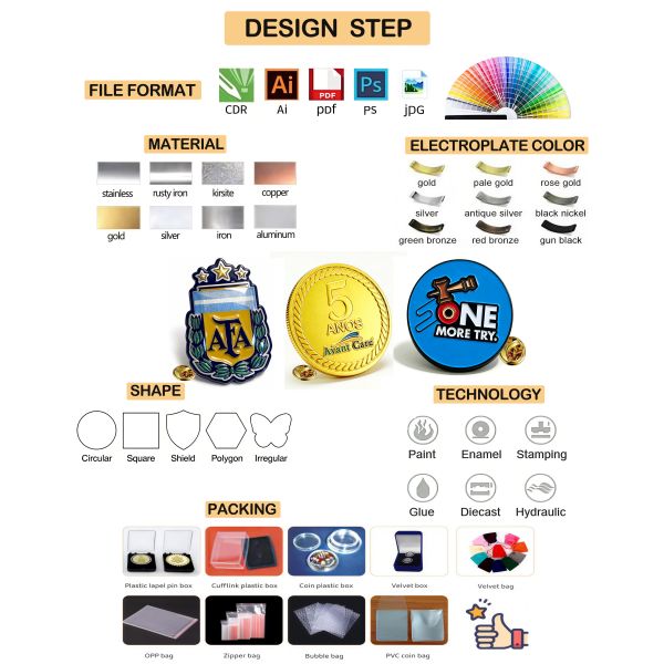 Custom Enamel Pin – Soft/Hard Finish with Glitter & UV Print – Cute Cartoon Anime Logo Badge